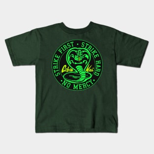 Cobra Kai No Mercy Strike Hard Gift Kids T-Shirt